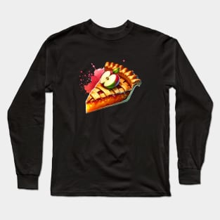 Apple Pie Love Kawaii Vintage Sweet Slice Retro Long Sleeve T-Shirt